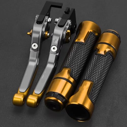 �n���h���o�[���o�[ Compatible With Yamaha For YZFR125 2014-2024 �I�[�g�o�C�p �����\ �u���[�L �N���b�` ���o�[ �n���h�� �u���[�L �R���g���[�� ���o�[ �n���h���o�[ �O���b�v ���o�[(Silver-Yel
