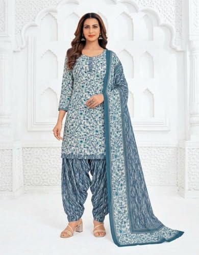 Image of Yashika Unstiched Crepe dress materials | Crepe Salwar Suit for women with dupatta | suit material for women unstitched