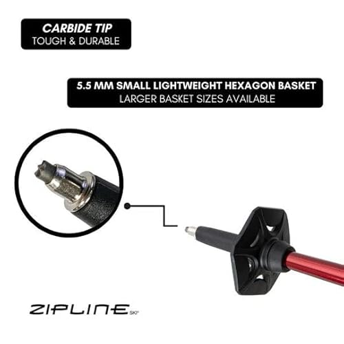 image for Zipline Ski Zipline Lollipop 14.0 Graphite Carbon Composite Ski Poles 