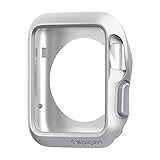 Spigen Slim Armor Apple Watch Case with Air Cushion Technology and 2 Screen Protectors Included for Apple Watch 42mm 2015 - Silver