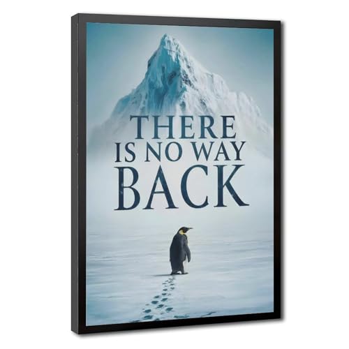 Poster There Is No Way Back cadre noir 30x45 cm Mnyuein