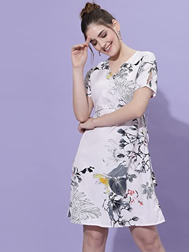 Image of OOMPH! Women's Crepe A-Line Mini Dress Pack of 1