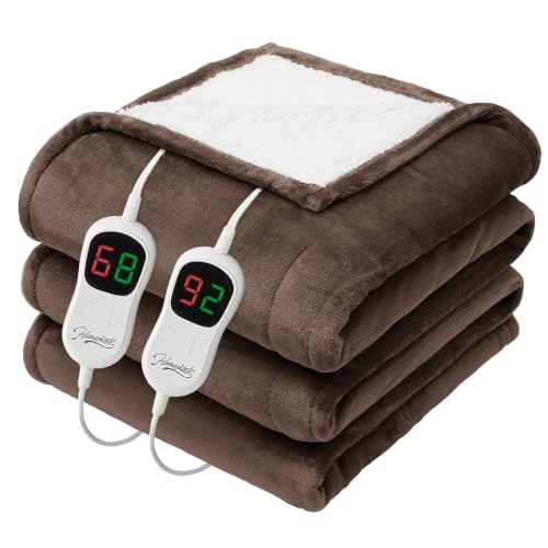 Image of Homemate Heated Electric Blanket King Size 100 inchx 90 inch Heating Blanket