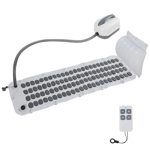 Tapis de bain à bulles électrique portable antidérapant et étanche avec ventouses et fonction thermique réglable