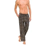 Schiesser Herren Hose Lang Schlafanzughose, Grau (208-anthrazit-mel.), 50 (M)