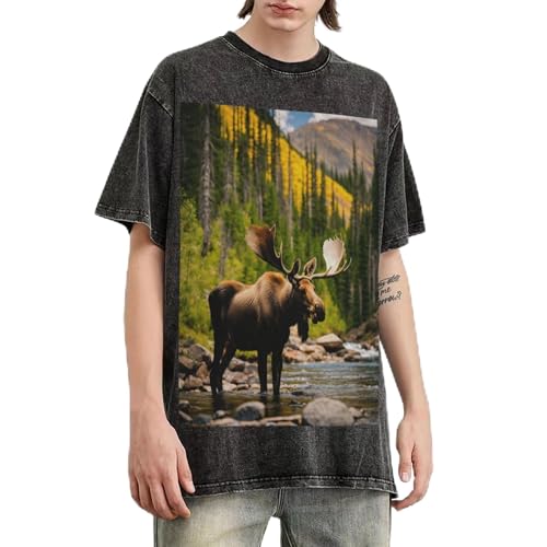 T-shirts surdimensionnés pour hommes coupe ample vintage à manches courtes