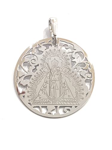 Médaille Vierge de la Tête argent sterling 35mm bijou religieux Basilique Notre-Dame