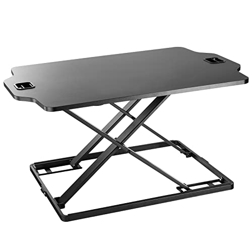 Bild zu PUTORSEN® Höhenverstellbar Sitz-Steh-Schreibtisch Computertisch - Schreibtischaufsatz Steharbeitsplatz Standtisch - Tabletop Stehpult Konverter für Ergonomic Comfort (32'' - Schwarz)