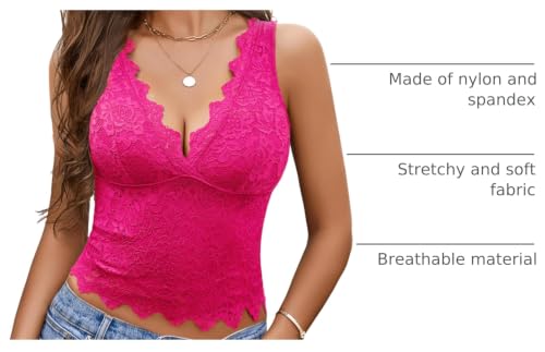 Image of Avidlove Lace Tank Tops for Women Summer Going Out Tops Y2k Sexy Lace Top