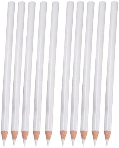 Wax Pencil for Rhinestones & Bedazzling, 10 Pcs Rhinestone Picker Pencil Set, Bedazzling Pencil & Tools for Nail Art, Crystal Gem Pick Up Tool for DIY Crafts (White)