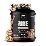 REDCON1 MRE Whole Food Protein Powder, Oatmeal Chocolate Chip - Meal Replacement Made with Animal and Plant Based Protein Sources, Nutrient and Calorie Dense, 0g Added Sugar (24 Servings)
