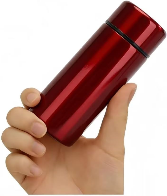 Mini Water Bottle, 5oz, Insulated Stainless Steel, Slim Tumbler, Flask for Travel, Sports, School, Purse, Coffee Cup, Coffee Bottles, Keep Hot and Cold (Red) image 2