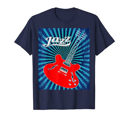 Jazz Vintage Guitar Player Musician Camiseta