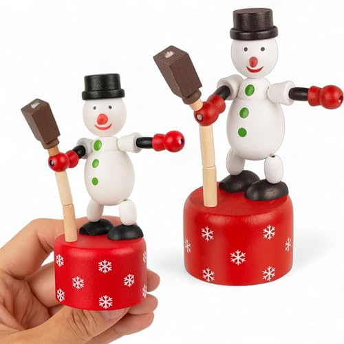 MIJOMA Holz Drückfigur Weihnachten – handbemalte Holzfigur ca. 11...