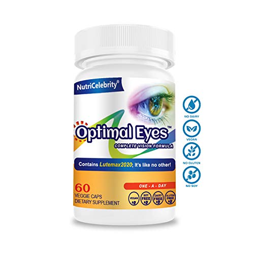 Nutricelebrity Lutein and Zeaxanthin Supplements - Eye Vitamins Lutemax 2020 Support Dry Eye