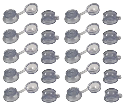 TERF® M6 x 20mm Clear Flexible PVC Hinged Roofing Sealing Washer & Cap Cover M6 (6mm) X 20mm To Fix Roof Sheeting To Timber Sub Frames For Weatherproof Sealing Protecting