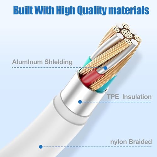 Long USB C to Type C Charger Cable 10ft, 10 Foot USB-C to C Fast Charging Power Cord 10 feet for Apple iPhone air/17/16/16e/15/15 Pro Max/Plus,iPad Pro/air/mini/ 12.9/11/10, 6/5/4/3/2/1 Generation