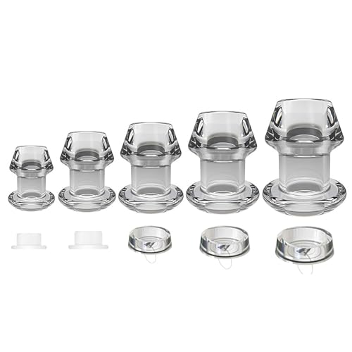 LZYLWC Hohler Analplug mit Anti-Leck-PlugAnalplug Set Analtunnel Buttplug Anus Expander Vagina Expansion Hohlstecker Dildo Masturbation Prostata Massager Sex Spielzeug (5-teiliges Set)