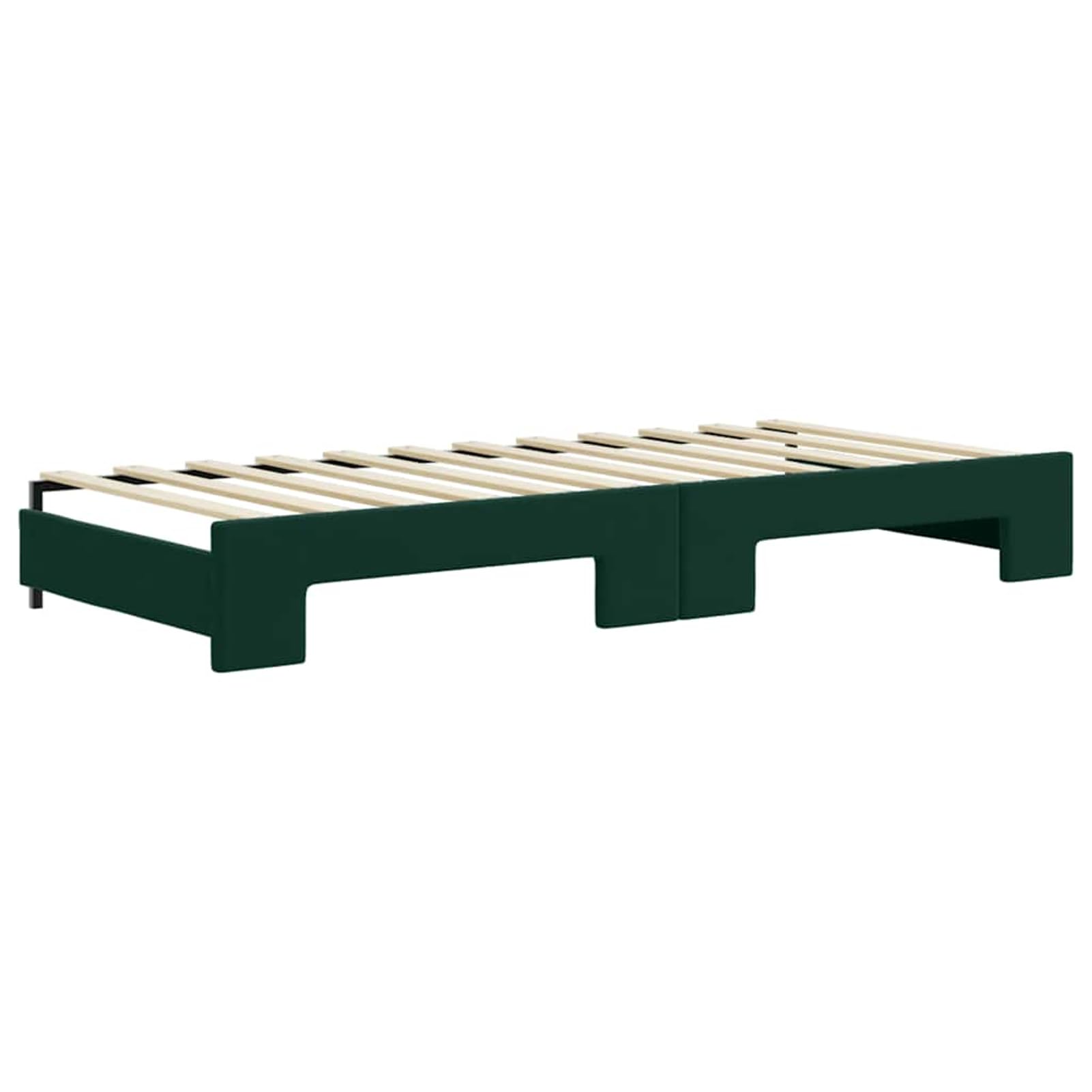 ATOMSTACK MAKER Divano letto 2 in 1 estensibile con rivestimento in velluto verde scuro, include 2 materassi in schiuma 90 x 200 cm, ideale per soggiorno o camera da letto degli ospiti, design moderno