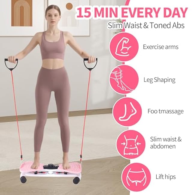 Pakalife Waist Twisting Machine,Pilates,Exercise Equipment for Fitness,Noiseless Ab Roller for Home Gym Equipment,Noiseless Ab Workout Equipment,Track Time, Reps, Calories with Digital Display