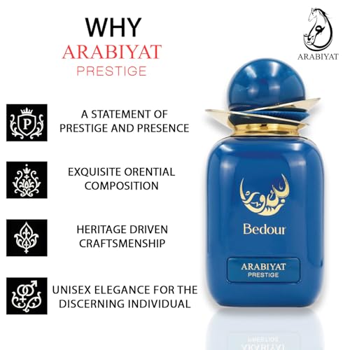 Image of Arabiyat Prestige Bedour EDP Perfume 100ml - for Women | Fruity Floral Fragrance with Bergamot, Red Fruits, Rose, Vanilla & Musk