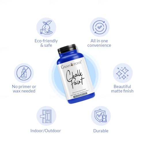 Image of GRANOTONE Chalk Paint Azure Blue 250 ml Matte Finish