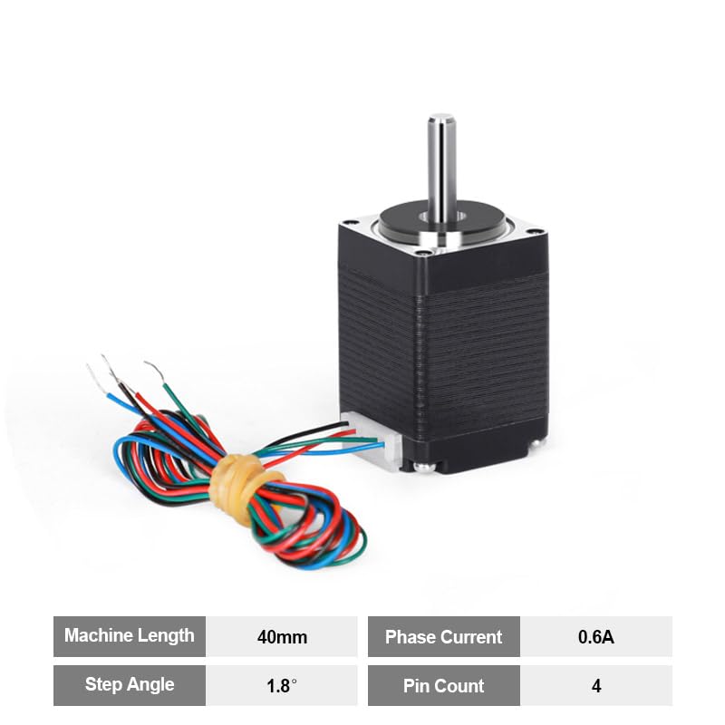 1Pc 28 Step Motor 2phase 4 Lead 1.8° Nema 11 28mm 34 40 50mm Length Low Noise Mini High Torque Stepper(28-40)
