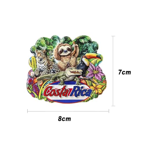 Imán decorativo de resina Costa Rica 3D para nevera miniatura 6