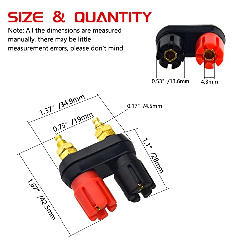 10 Pcs Dual 4mm Banana Plug Jack Socket Binding Post miniatura 2