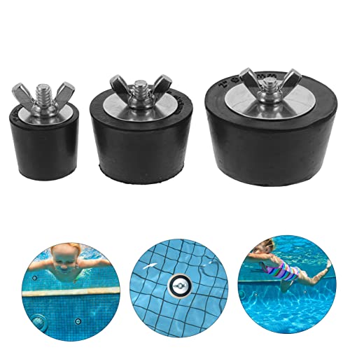 Milisten 3 Pecas bujão de ralo de piscina peças de piscina tampões de borracha para piscina filtro s