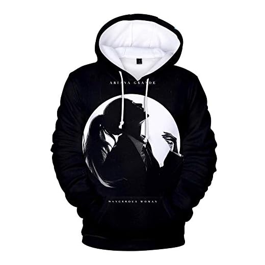 nuannuan 3D-tryck Ariana Grande sweatshirt flickor sportkläder söt topp tröja huvtröja söt sångare flicka lång dam ledig ledig ledig XXS-4XL