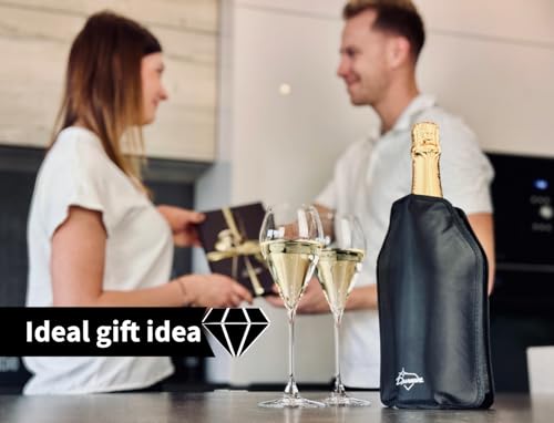 Funda Enfriadora de Vino.Enfriador de Botellas de Vino Blanco, Tinto y Champán. Set de Regalo con Accesorios para Barra.Bolsa Refrigerante de Botellas.Enfriador de Vino, Pack de Hielo para Vino - imagen 4