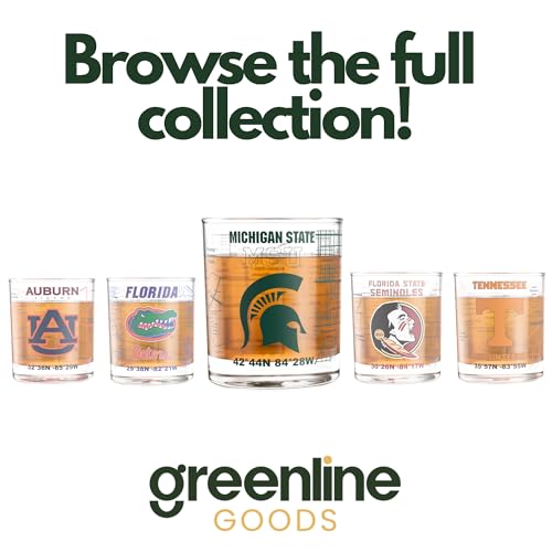 Image of Greenline Goods Wake Forest University Demon Deacons Whiskey Glasses Set of 2, 10 oz Rocks Glasses with Full-Color Logo & Campus Map - Officially Licensed Bourbon Glass Gift for Alumni & Fans