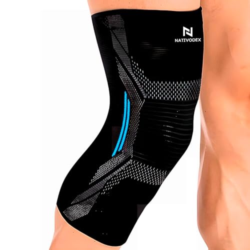 Rodilleras para Tendinitis Pata de Ganso: ¡Alivio para la Rodilla Dolida! NativoDex Rodillera Estabilizadora de Sujeción Menisco y Ligamento - Rodillera Antideslizante de Compresión para Hombre y Mujer para Tendinitis, Ligamentos, Rotuliano, Dolor (M, Azul)