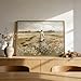 Framed Jesus Canvas Wall Art Jesus Walking In Field Painting Rustic Christian Wall Decor Picture for Living Room Bedroom Home Office Church Decoration Ready to Hang