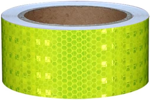 Reflective Tape, Reflective Tape Outdoor 5 cm × 10 Meters High Viscosity Self Adhesive Tape, Warning Tape Works for Cars Trucks Trailers Bicycles(Yellow)