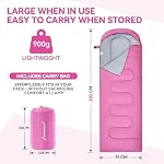 Clostnature Sac de couchage pour adultes et enfants - Sacs de couchage légers pour le camping, Design compact ultra-léger pour le backpacking, chaud et spacieux pour un usage unique, idéal pour les filles, les garçons, les jeunes