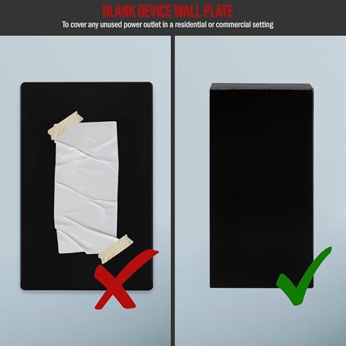 Image of MX 1 Module Black Modular Socket Plate 22.5 x 45mm | Pack of 2 | Premium ABS Electrical Switch Plate | Standard Modular Wall Plate for Home, Office & Commercial Use