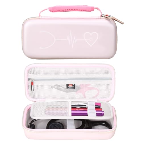 FBLFOBELI ���f��P�[�X 3M Littmann Classic III/Lightweight II S.E/MDF �A�R�[�X�e�B�J �f���b�N�X���f��Ή� �i�[�X�A�N�Z�T���[�p���b�V���|�P�b�g�t�� (�A�b�v�O���[�h�A�O���[��)