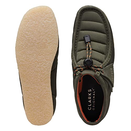 Image of Clarks Men's Wallabee Boots, Khaki Quilted, 9.5