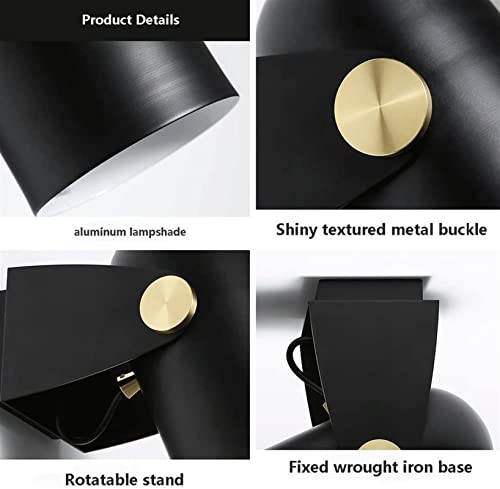 Aplique de pared metálico con foco LED orientable de diseño limpio 7