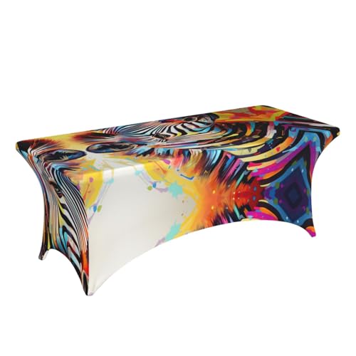 Nappe extensible grand format au design zèbre abstrait chic - 4