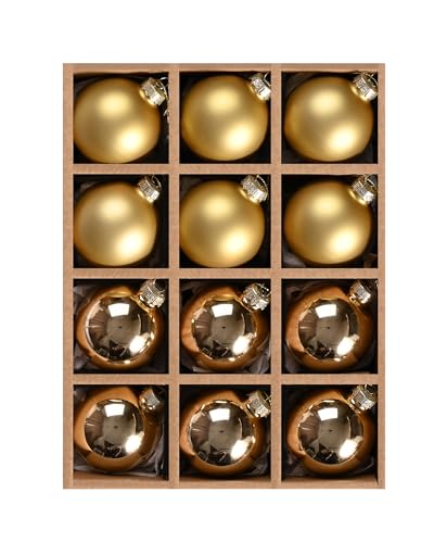 WDS WONDROUS Shiny and Matte Gold Mini Glass Ball...