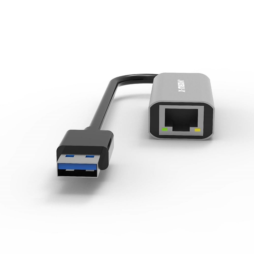 X-MEDIA XM-UE3000 USB 3.0 Type-A 10/100/1000Mbps Gigabit Ethernet LAN Network Adapter, Realtek RTL8153 Chipset, Plug & Play, Windows 11 & Linux Supported
