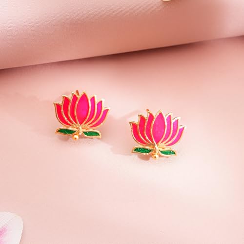 Image of Rubans Necklace Set Gold Plated Traditional Stylish Floral Theme Jewellery Gift for Women & Girls