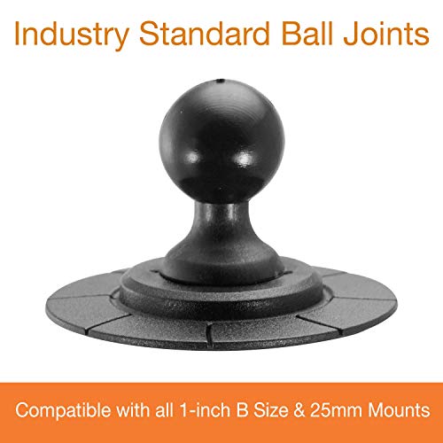 iBOLT 25mm / 1 inch Ball to Strong VHB Adhesive Mount Base/Adapter - for All Industry Standard 1 inch / 25 mm mounts