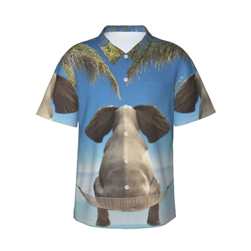 Chemise hawaïenne homme à motif éléphant idéale pour la plage