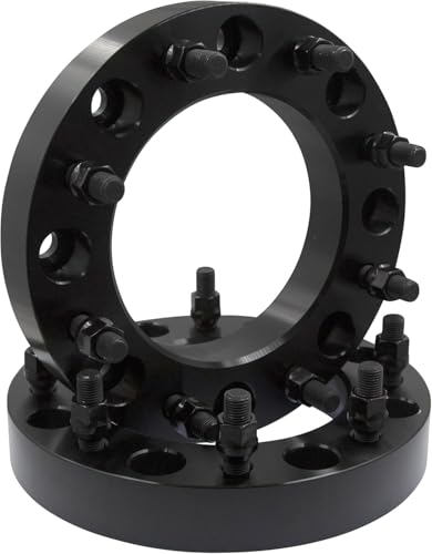 Wheel Accessories Parts 2 Pcs Wheel Spacers Adapters 8 on 210mm 8x210mm 1.50 Inch Thick 154.2mm Hub M14x1.5 14x1.5 Thread Stud Fits Chevrolet Silverado GMC Sierra 3500HD (Dually)
