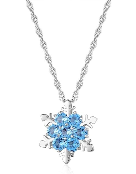 See full amazon price history chart for El Regalo Small Snowflakes Inlaid Rhinestones Crystal Pendant Necklace for Girls & Women (Light Blue) El Regalo Small Snowflakes Inlaid Rhinestones Crystal Pendant Necklace for Girls & Women (Light Blue) (B0CXDZ4NYY) Amazon Price History, Amazon Price Tracker