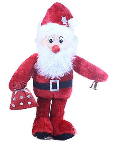 Image of Tickles Santa Claus Christmas with Potli Stuffed Soft Plush Toy for Kids Room (Size: 42 cm Color: Red)